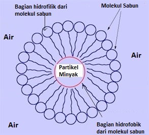 cara kerja sabun membersihkan kotoran